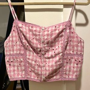 American Eagle Vintage-Looking Cropped Top, Cottagecore